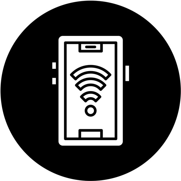 Diseño vectorial del estilo del icono de la red Wi-Fi