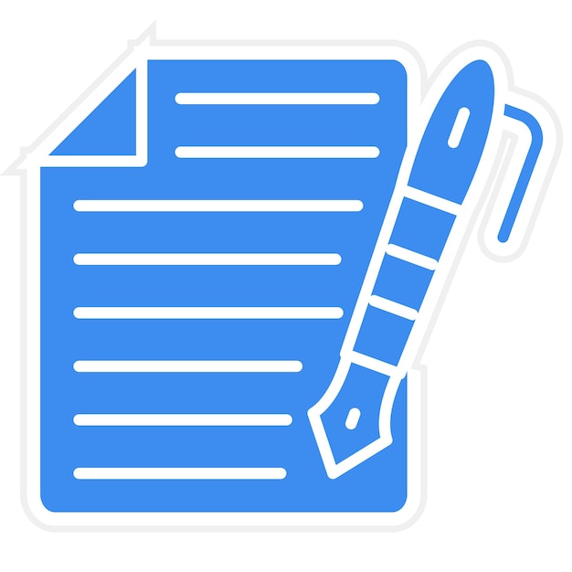 Diseño vectorial de estilo de icono de redacción