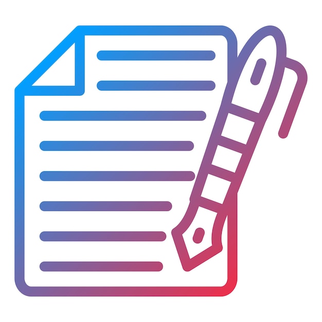 Diseño vectorial de estilo de icono de redacción