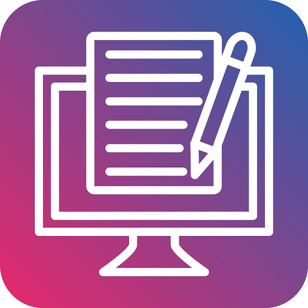 Diseño vectorial de estilo de icono de redacción