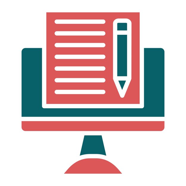Diseño vectorial de estilo de icono de redacción