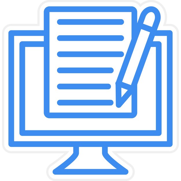 Diseño vectorial de estilo de icono de redacción