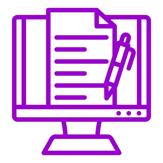 Diseño vectorial de estilo de icono de redacción