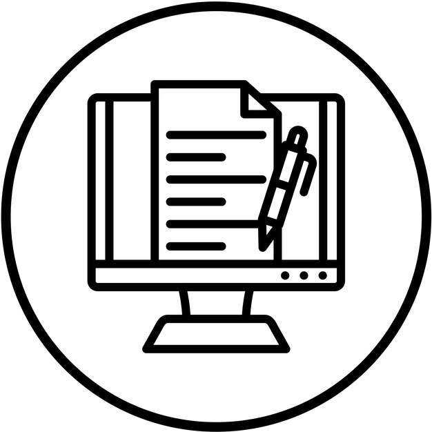 Diseño vectorial de estilo de icono de redacción