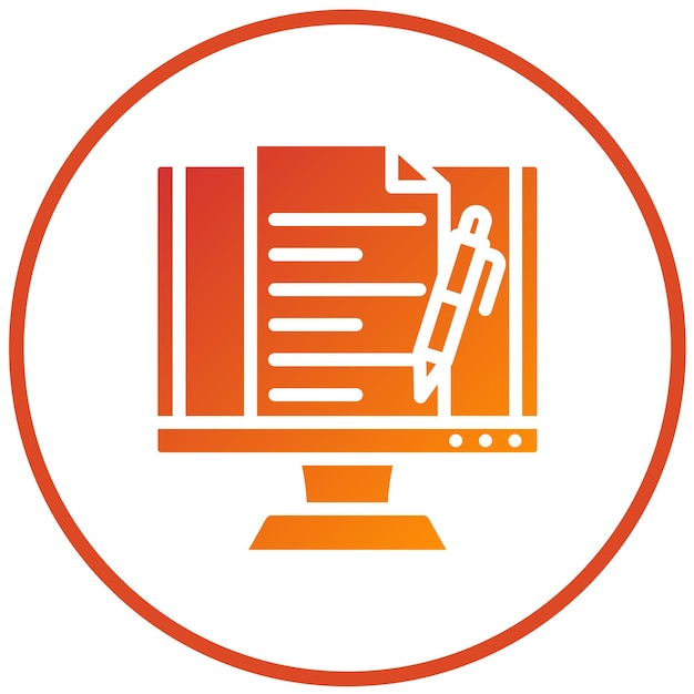 Diseño vectorial de estilo de icono de redacción