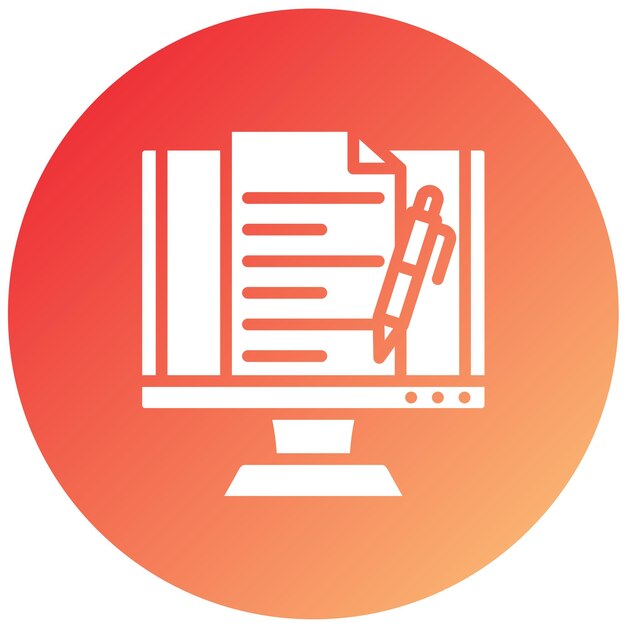 Diseño vectorial de estilo de icono de redacción