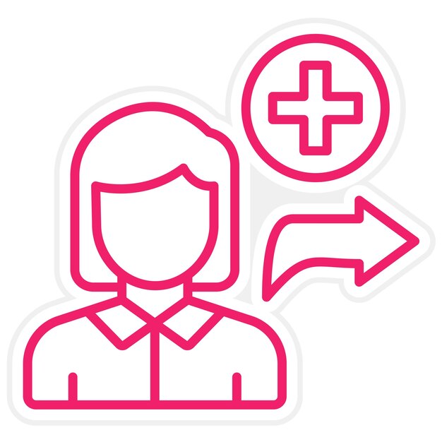 Diseño vectorial Estilo del icono de referencia de un amigo