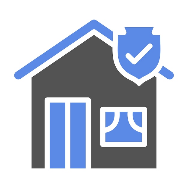 Diseño vectorial Estilo del icono del refugio de confianza
