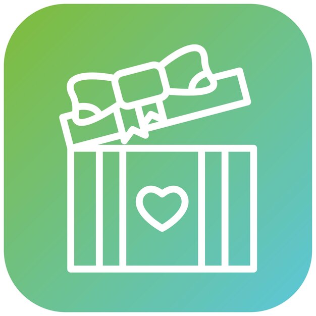 Diseño vectorial Estilo de icono de regalo abierto