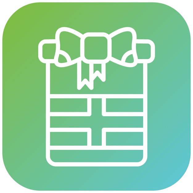 Diseño vectorial Estilo del icono de regalo envuelto