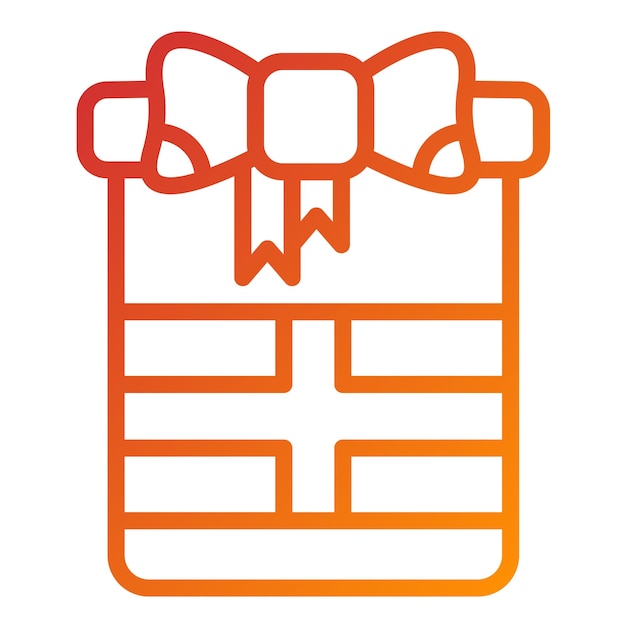 Diseño vectorial Estilo del icono de regalo envuelto