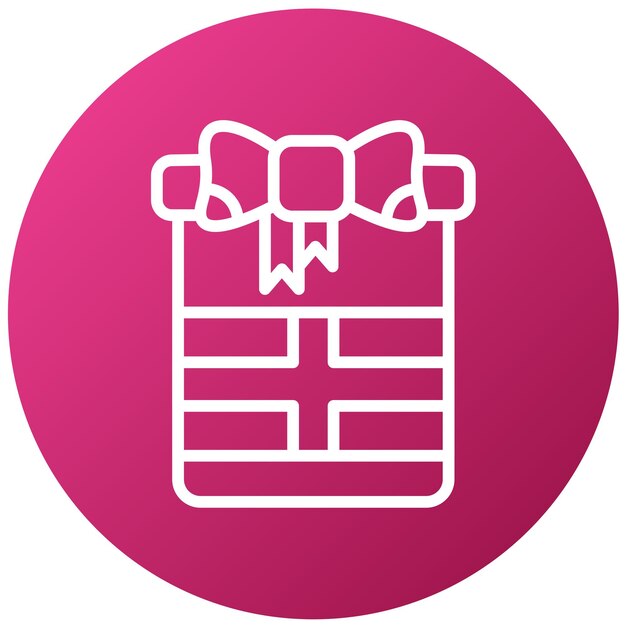 Diseño vectorial Estilo del icono de regalo envuelto