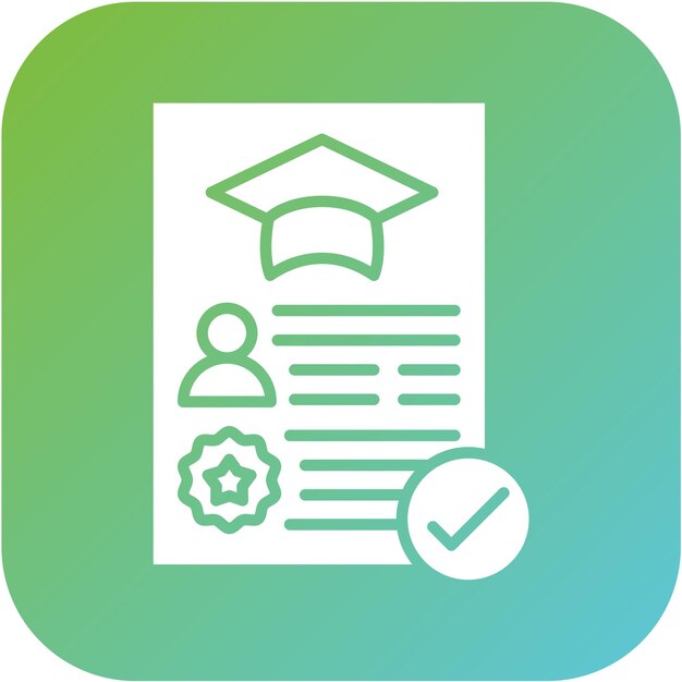 Diseño vectorial Estilo de icono de registro académico
