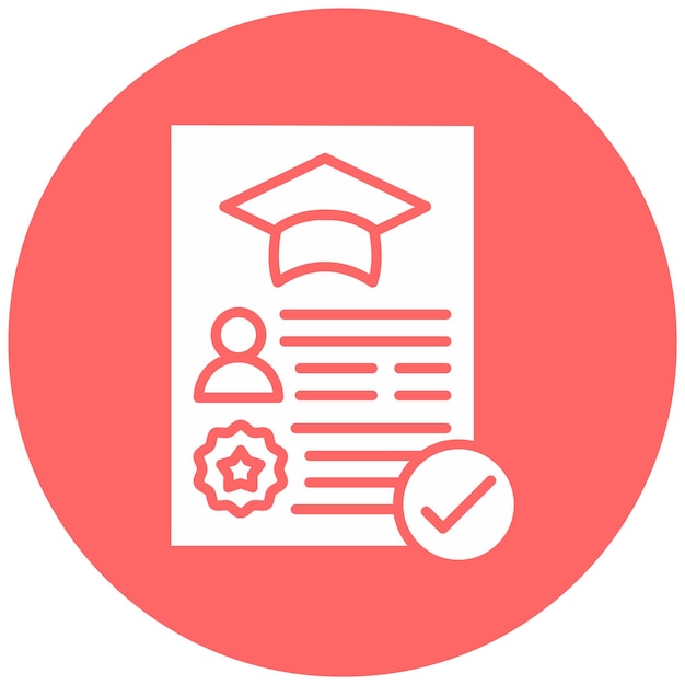 Diseño vectorial Estilo de icono de registro académico