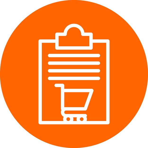 Diseño vectorial Estilo del icono de registro del carrito
