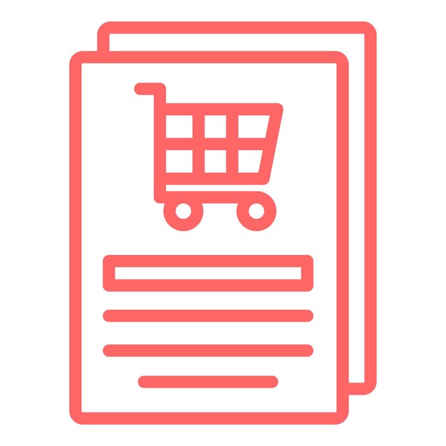 Diseño vectorial Estilo del icono de registro del carrito