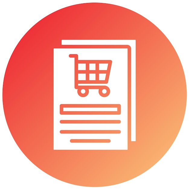 Diseño vectorial Estilo del icono de registro del carrito