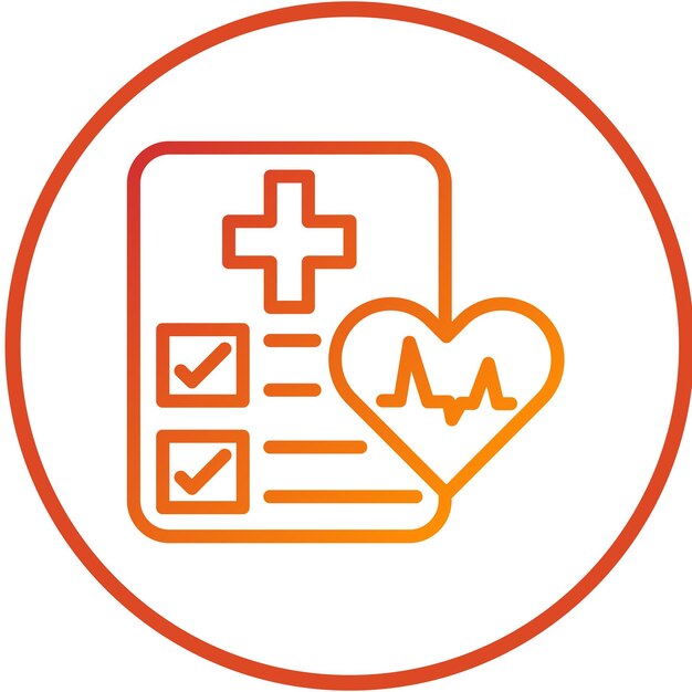 Diseño vectorial Estilo del icono de registro médico