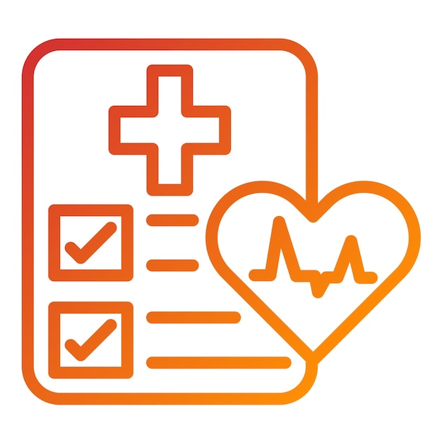 Diseño vectorial Estilo del icono de registro médico