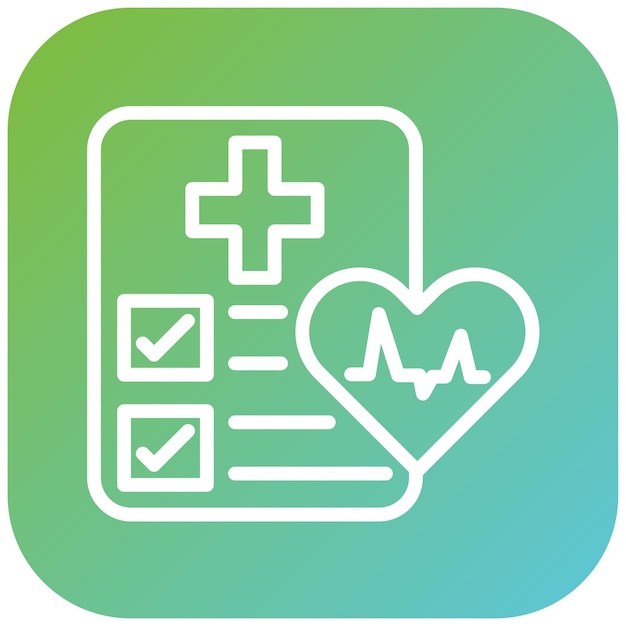 Diseño vectorial Estilo del icono de registro médico