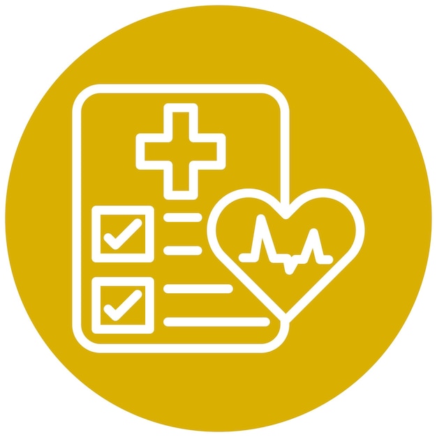 Diseño vectorial Estilo del icono de registro médico