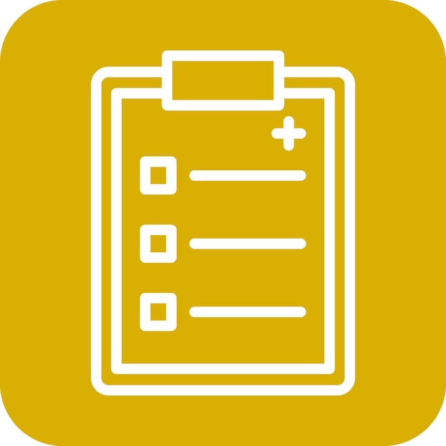 Diseño vectorial Estilo del icono de los registros médicos