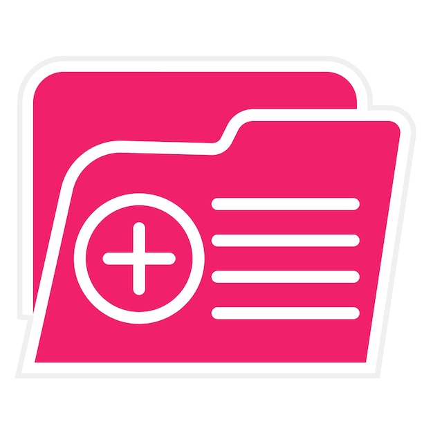 Diseño vectorial Estilo del icono de los registros médicos