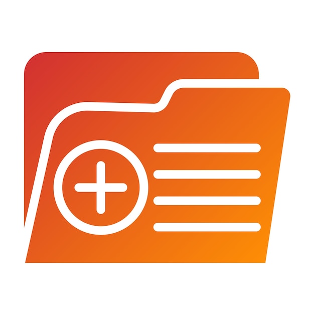 Diseño vectorial Estilo del icono de los registros médicos