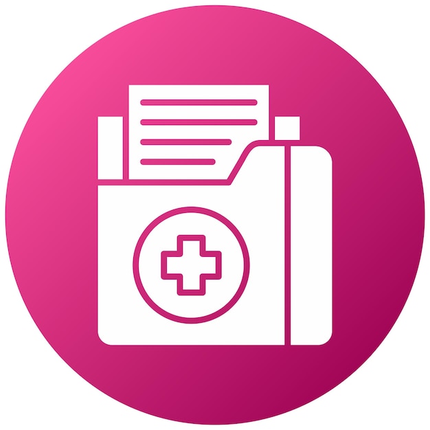 Diseño vectorial Estilo del icono de los registros médicos