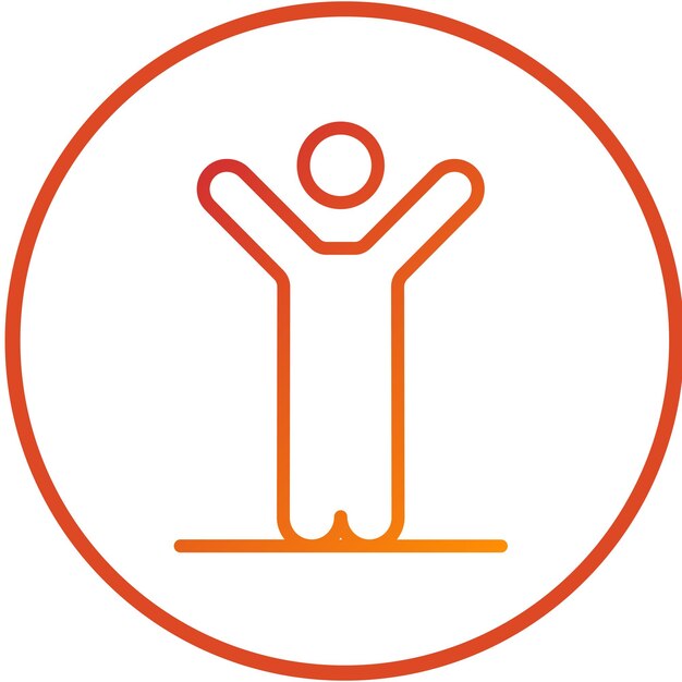 Diseño vectorial Estilo del icono de rehabilitación física
