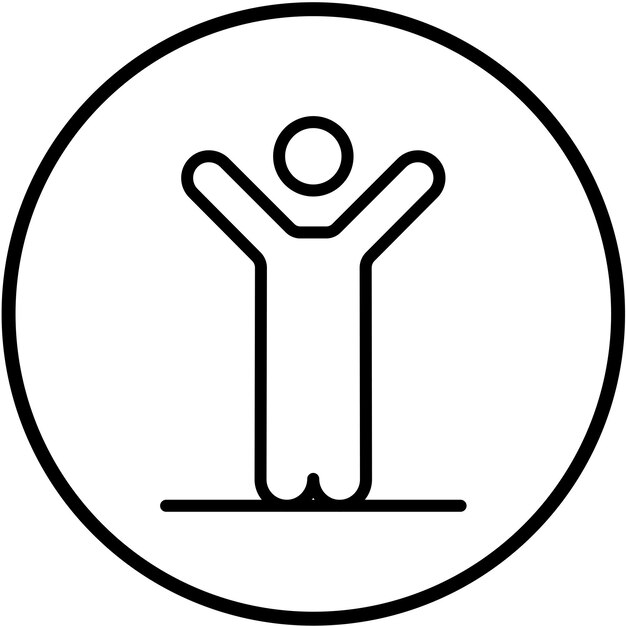 Diseño vectorial Estilo del icono de rehabilitación física