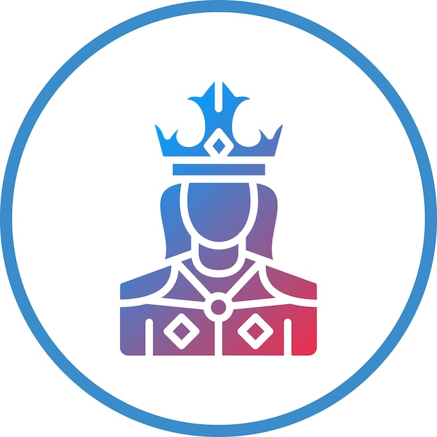 Diseño vectorial Estilo de icono de la reina