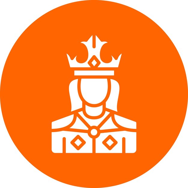 Diseño vectorial Estilo de icono de la reina