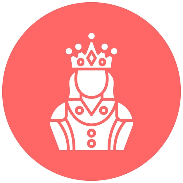 Diseño vectorial Estilo de icono de la reina