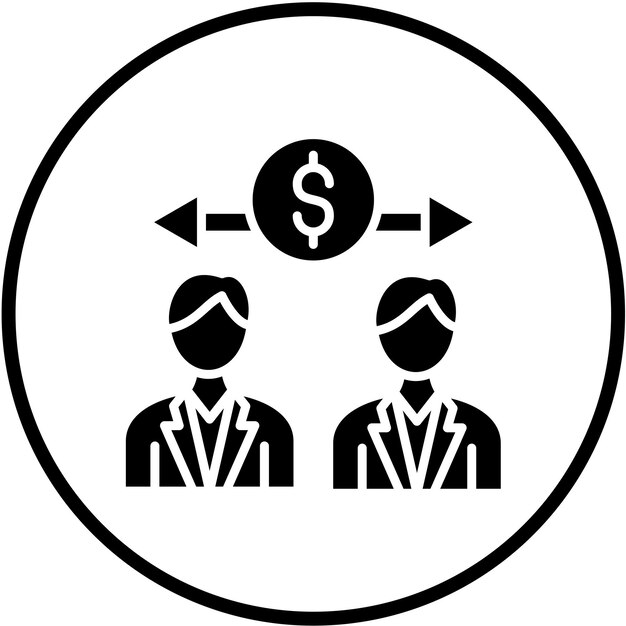 Diseño vectorial Estilo del icono de la relación comercial