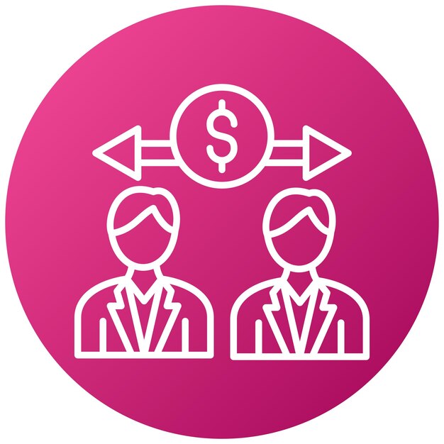Diseño vectorial Estilo del icono de la relación comercial