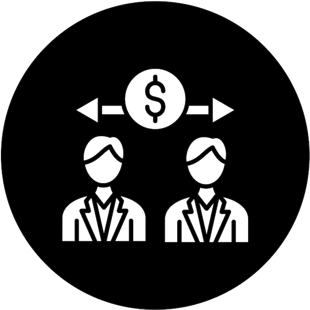 Diseño vectorial Estilo del icono de la relación comercial