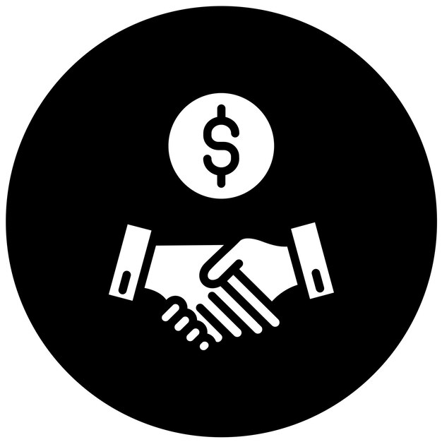 Diseño vectorial Estilo del icono de la relación comercial