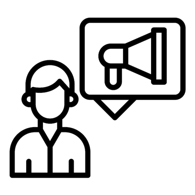 Diseño vectorial Estilo de icono de relaciones públicas