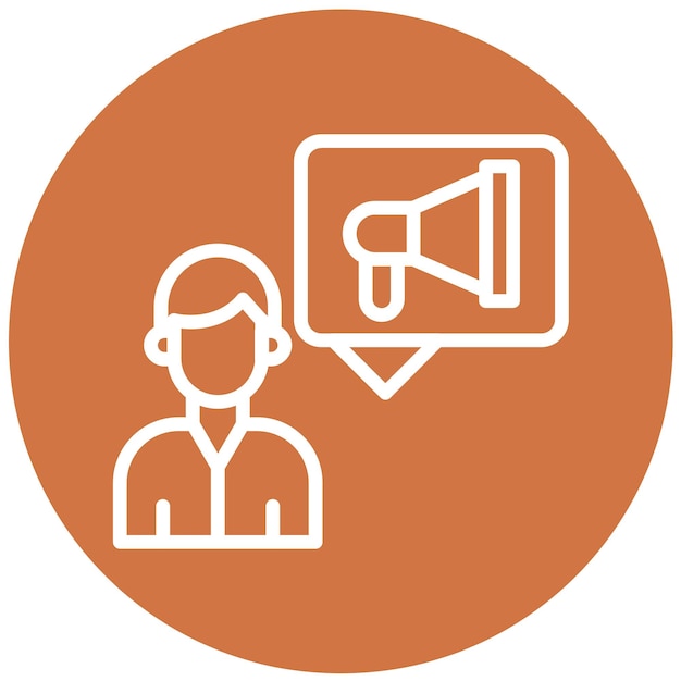 Diseño vectorial Estilo de icono de relaciones públicas