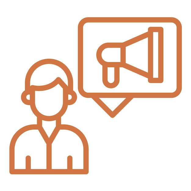 Diseño vectorial Estilo de icono de relaciones públicas