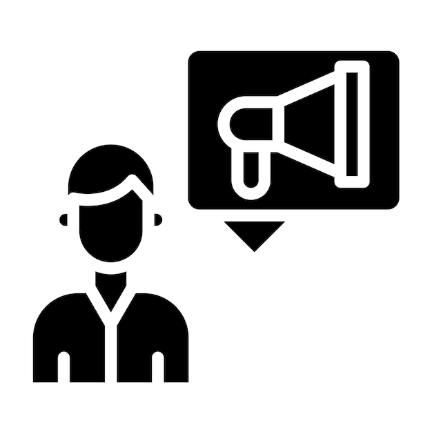 Diseño vectorial Estilo de icono de relaciones públicas