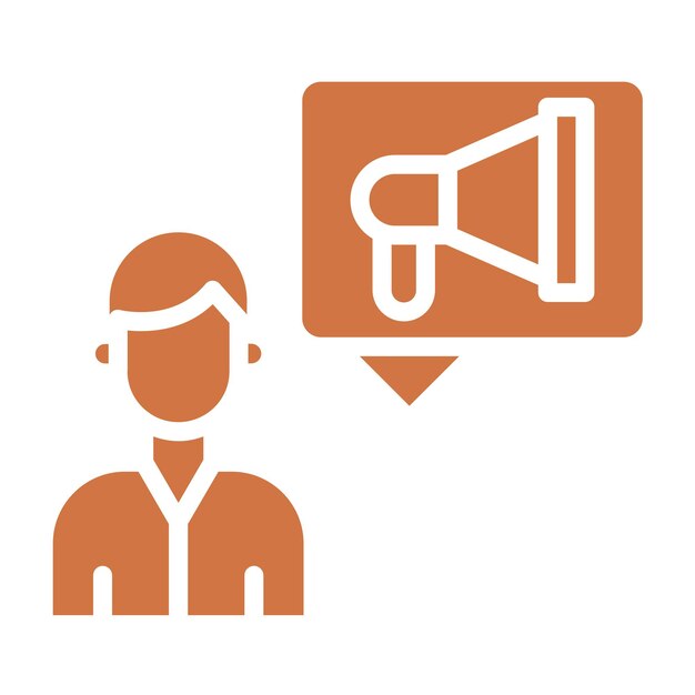 Diseño vectorial Estilo de icono de relaciones públicas