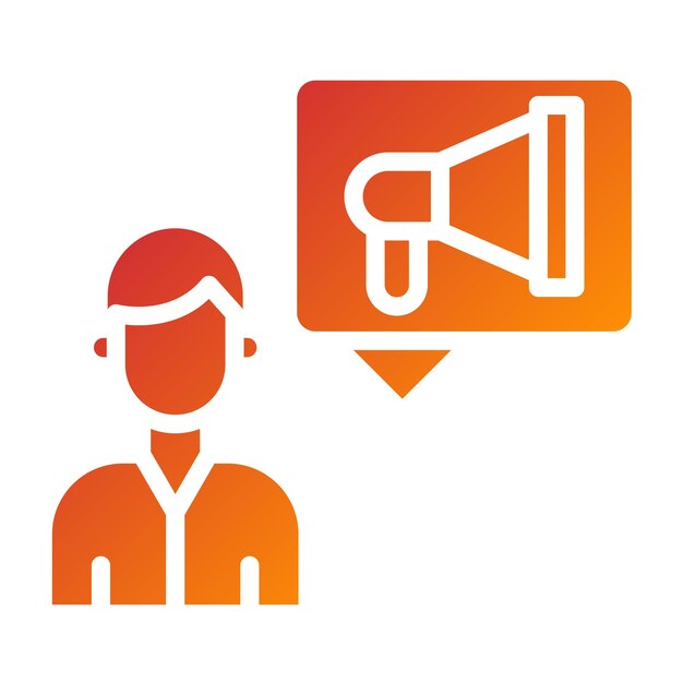 Diseño vectorial Estilo de icono de relaciones públicas