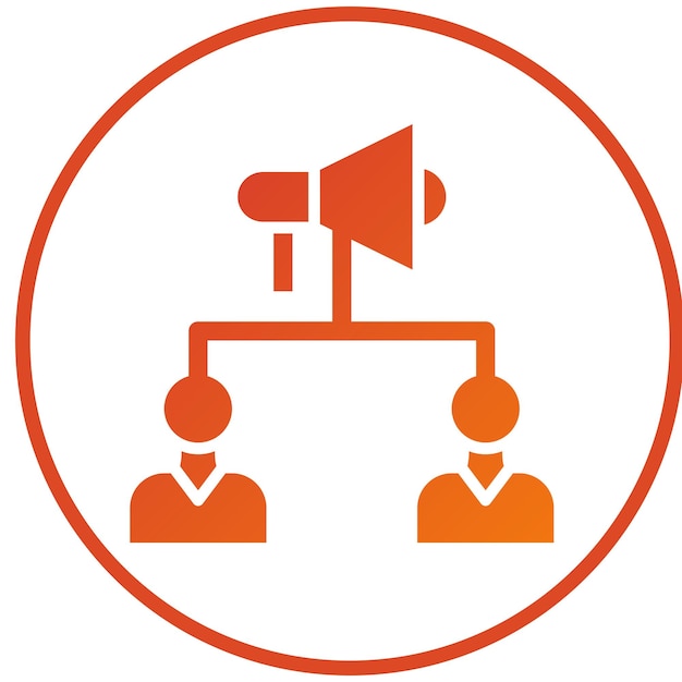 Diseño vectorial Estilo de icono de relaciones públicas