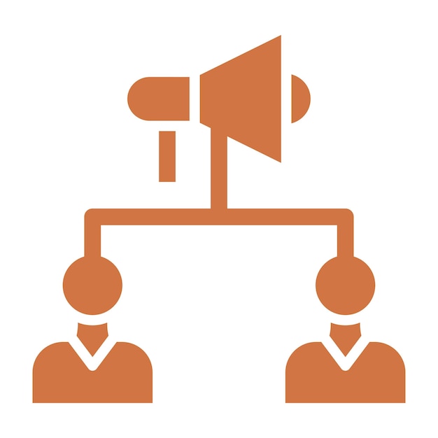 Diseño vectorial Estilo de icono de relaciones públicas