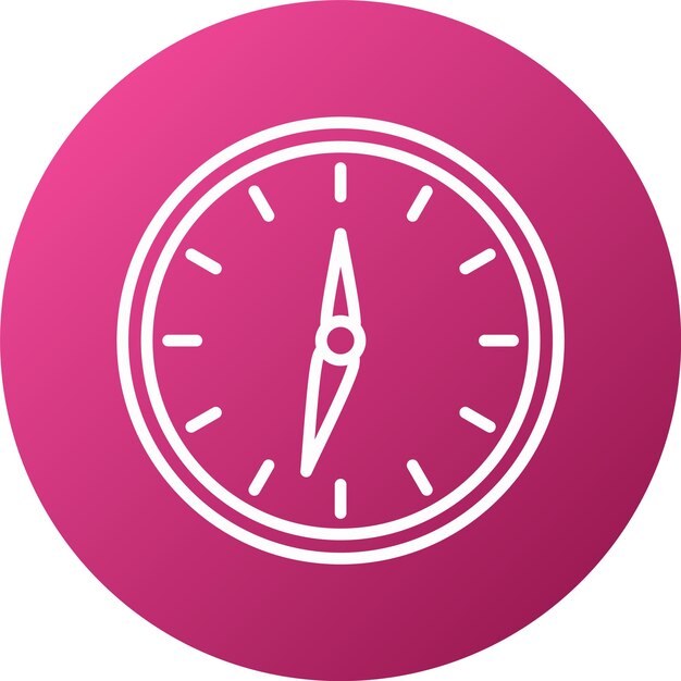Diseño vectorial Estilo del icono del reloj de Año Nuevo