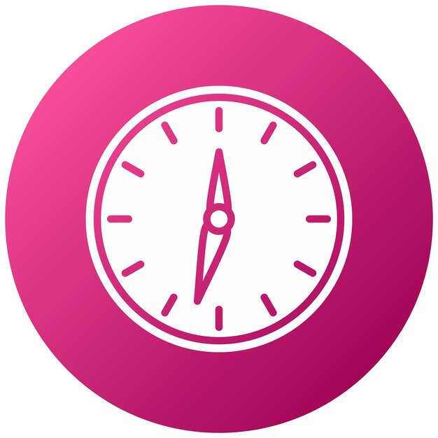 Diseño vectorial Estilo del icono del reloj de Año Nuevo