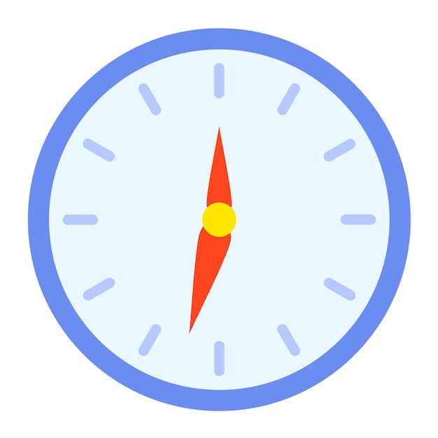 Vector diseño vectorial estilo del icono del reloj de año nuevo