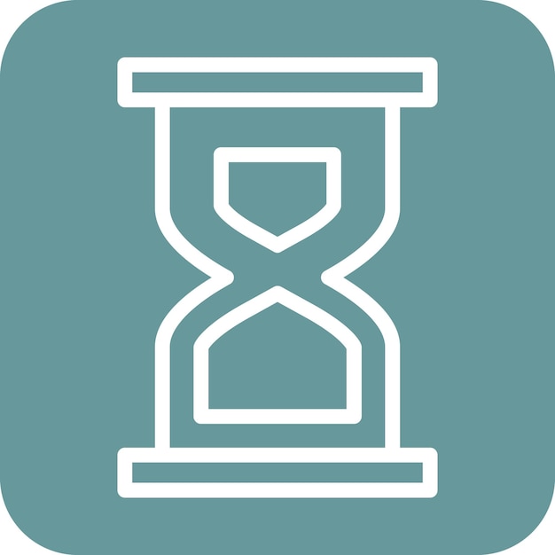 Diseño vectorial Estilo del icono del reloj de arena